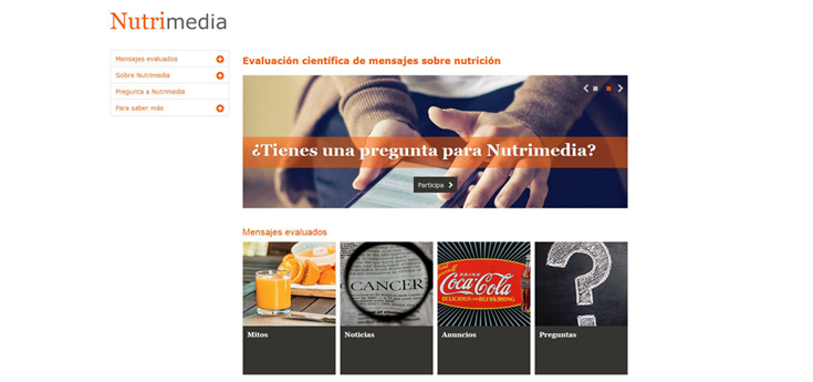 El CIBERESP colabora en la nueva web Nutrimedia para analizar mensajes sobre alimentación y nutrición