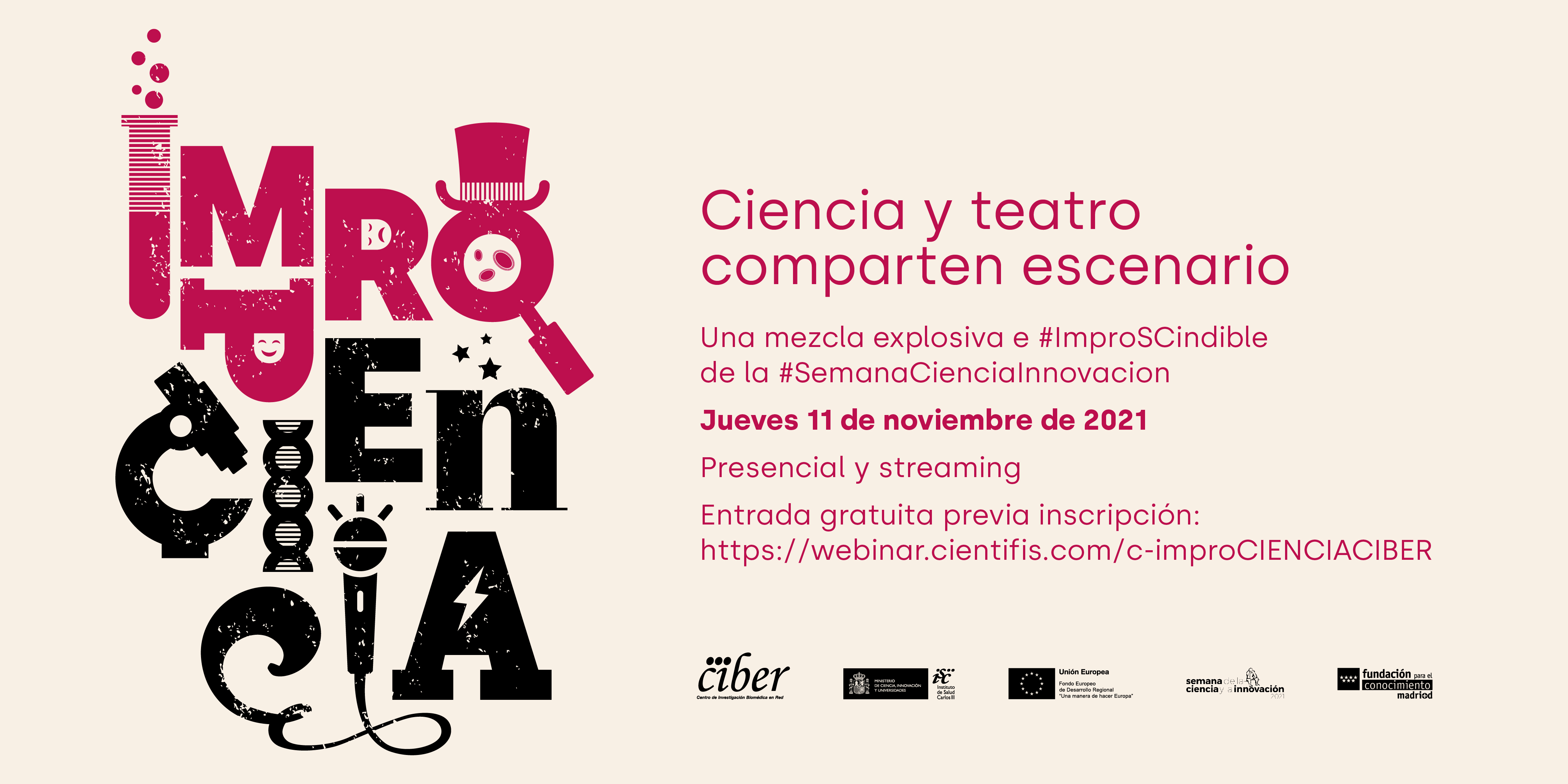 Vuelve Improciencia CIBER, ciencia y teatro comparten escenario