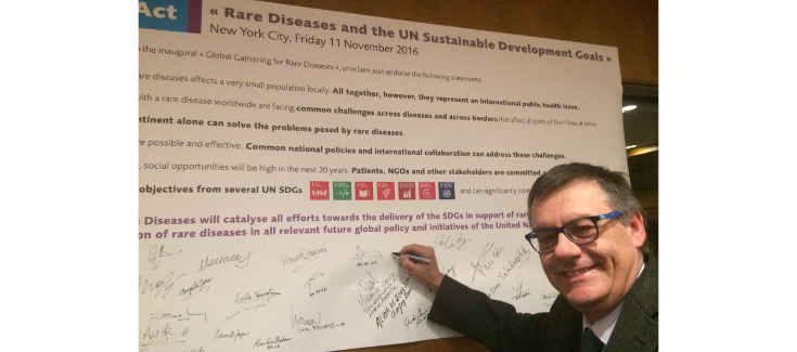 Francesc Palau participa en la reunión fundacional del Comité de ONGs para las Enfermedades Raras en la sede de la ONU