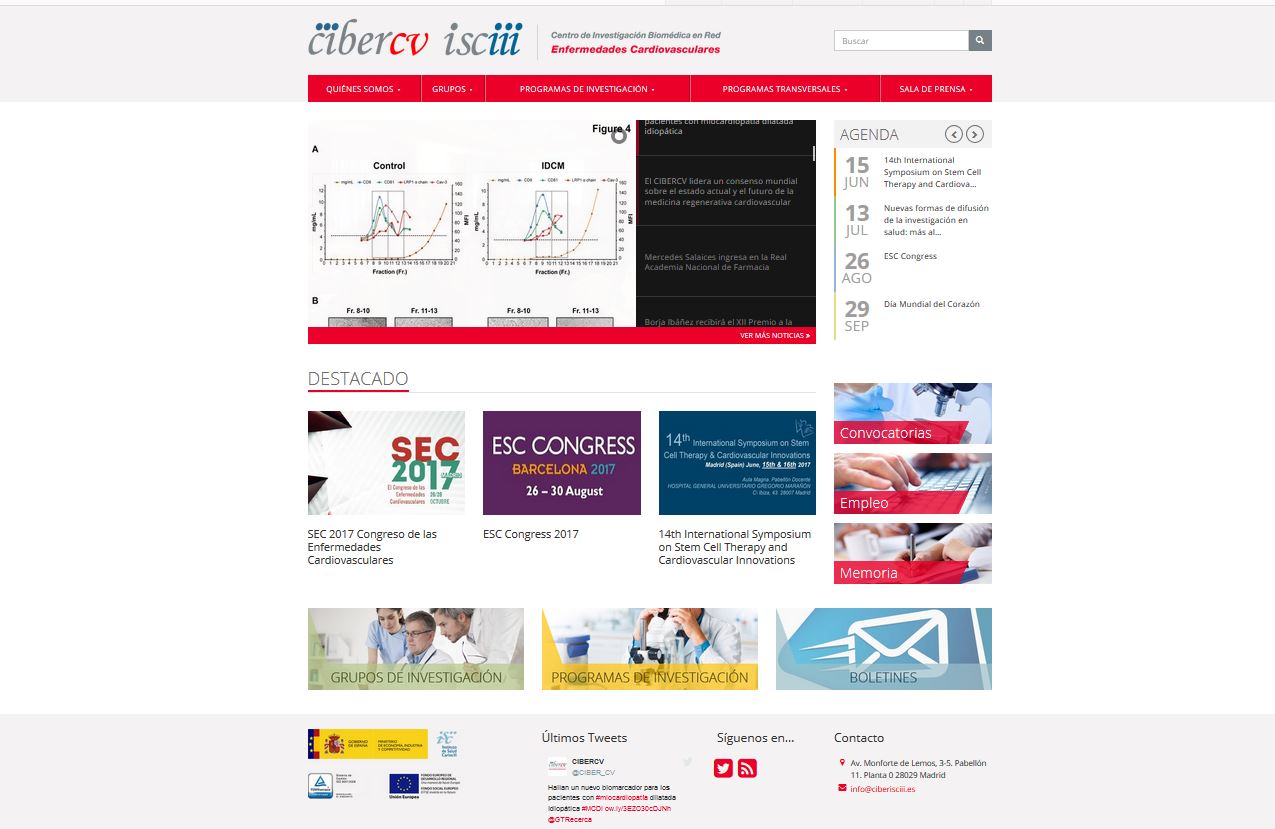 Nueva página web del CIBER de Enfermedades Cardiovasculares